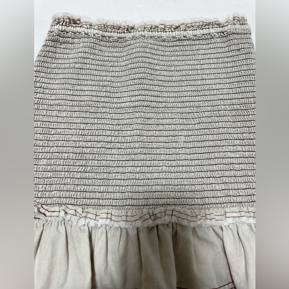 Pilcro Anthropologie Smocked Mini Skirt Size XS - Picture 6 of 13
